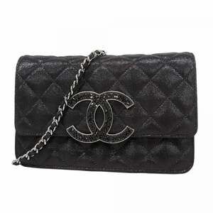 CHANEL Black Leather Wallet